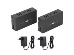 Kit Extensor Hdmi Transmissor E Receptor 150m 1080p 60hz Sobre Cabo Ethernet Cat5e Cat6 Preto