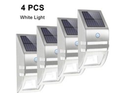 Luzes De Segurança Led Solares Com Sensor De Movimento Em Aço Inoxidável Para Exterior, Impermeáveis Para Porta Da Frente, Pátio, Deck, Jardim