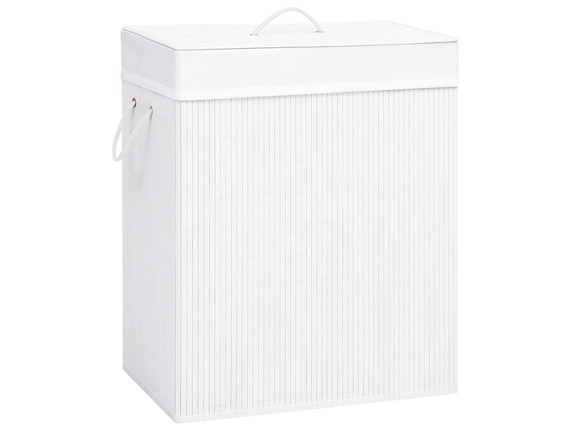 Laundry Basket, Laundry Baskets Vidaxl Branco Bambu (52 X 32 X 62.5 Cm)