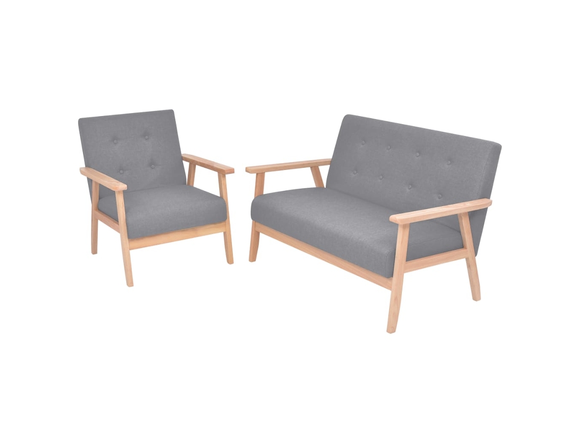 Sofa Set, Sofa Sets Vidaxl Cinzeto Tecido (n/a)