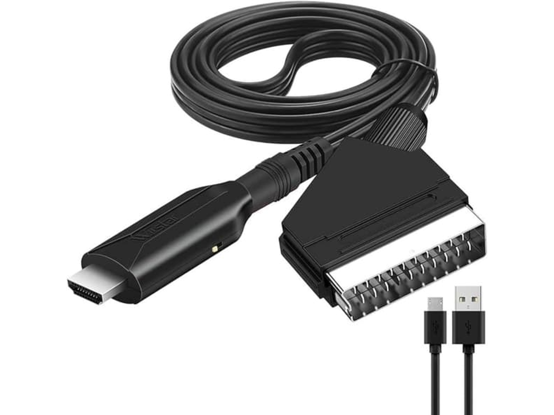Conversor Scart Para Hdmi Adaptador De Cabo De Vídeo E Áudio Aquaforge