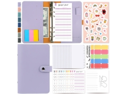 Caderno De Orçamento A6 Com Película, Fichário Com Envelopes De Dinheiro, Organizador De Orçamento (12 Cartões8 Bolsasstickers)