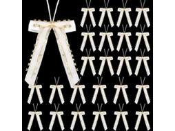 25 Laços De Fita Vermelha Com Coração Satinado Para Decoração De Casamento Festa Presente Aniversário