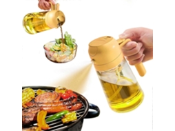 Frasco 2 Em 1 Com Spray E Dosador Para Óleo, Em Vidro, 500 Ml, 17 Oz, Para Fritadeira A Ar, Saladas