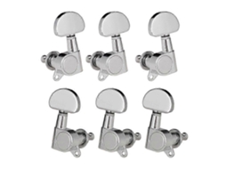 Conjunto de 6 Tarraxas Fechadas para Guitarra, Afinadores de Cordas, Mecânicos, Chaves de Afinação para Guitarra Acústica/elétrica AQUAFORGE (3l3r)
