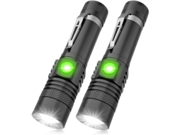 2 Lanternas Recarregáveis USB Super Brilhantes, para Camping e Excursionismo, Ipx6, 4 Modos S/MARCA