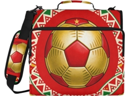Juneteenth Pasta De Futebol 1, 5 Polegadas, 3 Argolas Com Fecho, Fácil De Transportar, Pasta Portátil, Adequada O