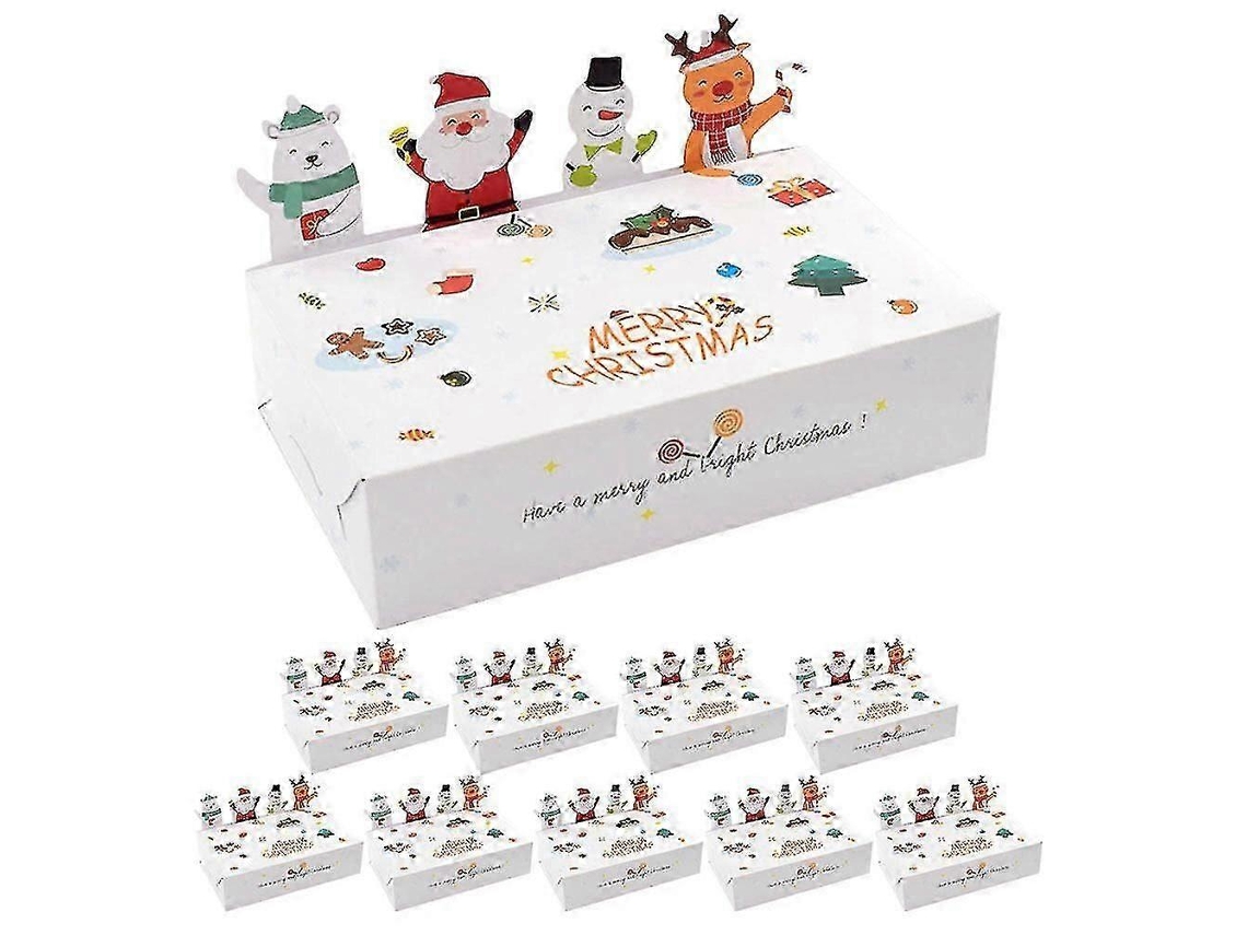 Conjunto De 10 Caixas De Presente De Natal, Caixas Para Doces, Caixas Para Guloseimas, Caixas Para Lembrancinhas De Festas E Feriados. Hengjian