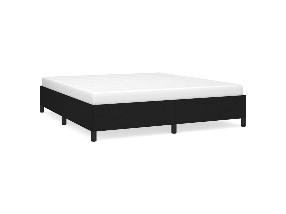 Estrutura De Cama Vidaxl Preto Tecido (203x163x35 Cm)