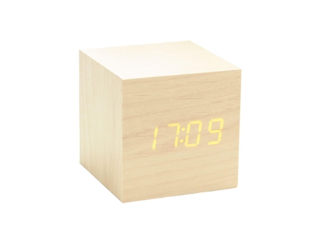 Relógio em Cubo de Madeira de Bordo Click Cube GINGKO Click Clock