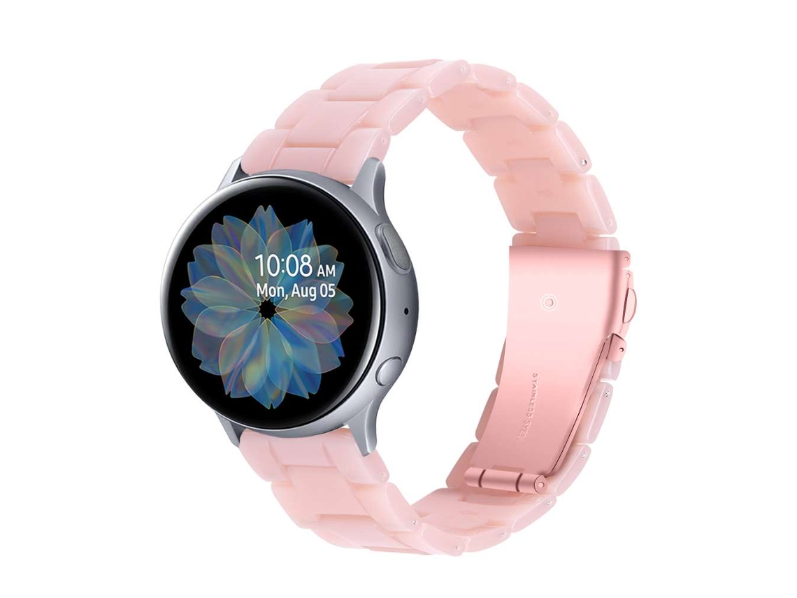 Bracelete Resina Luxury Rosa Garmin Forerunner 255