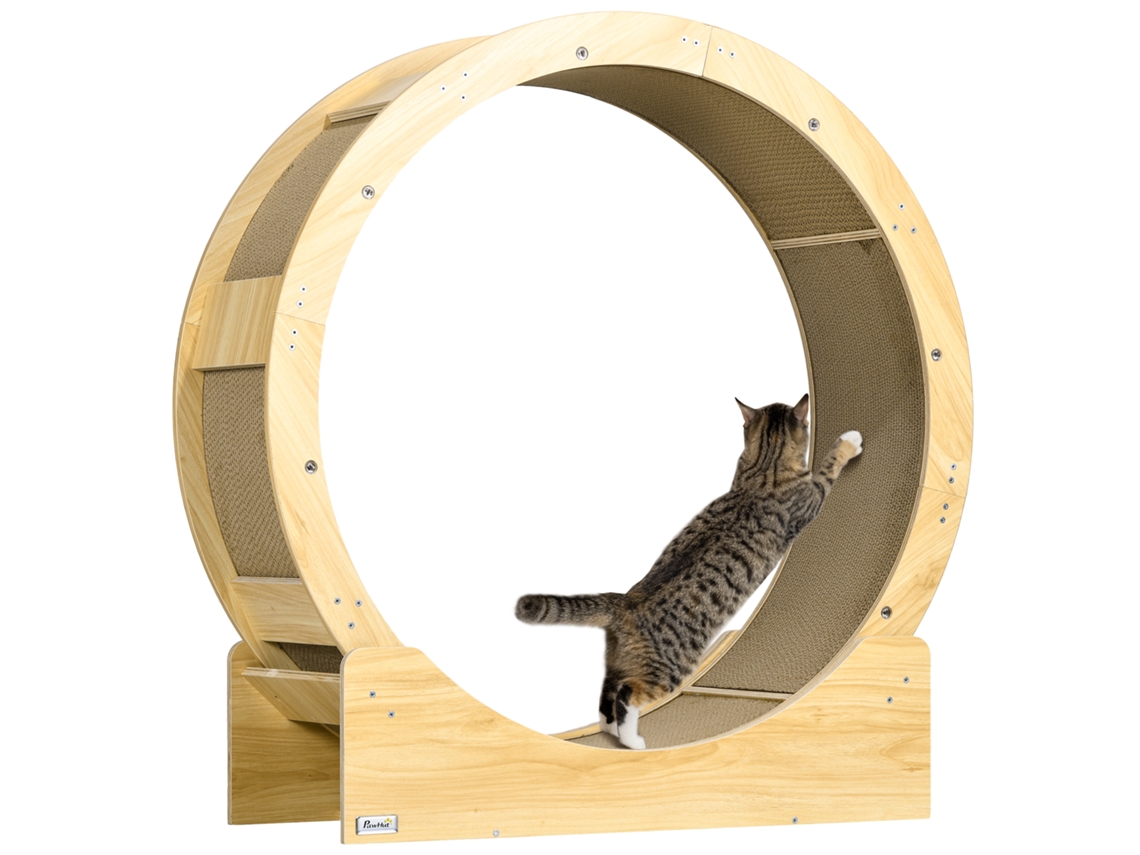 Roda De Gato 91 Cm Roda De Gato 91 Cm Com Freio, Arranhadora, Carvalho