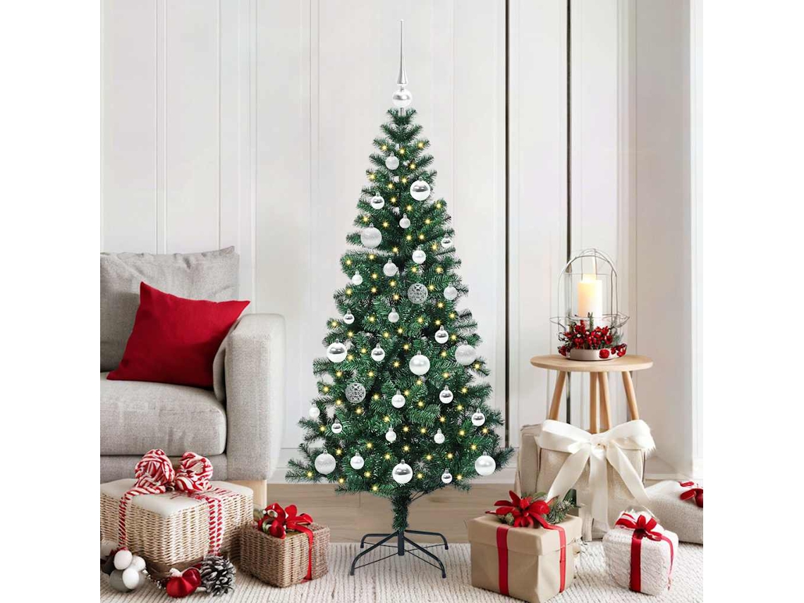 Vidaxl Árvore De Natal Artificial Pré-iluminada Verde 150 Cm