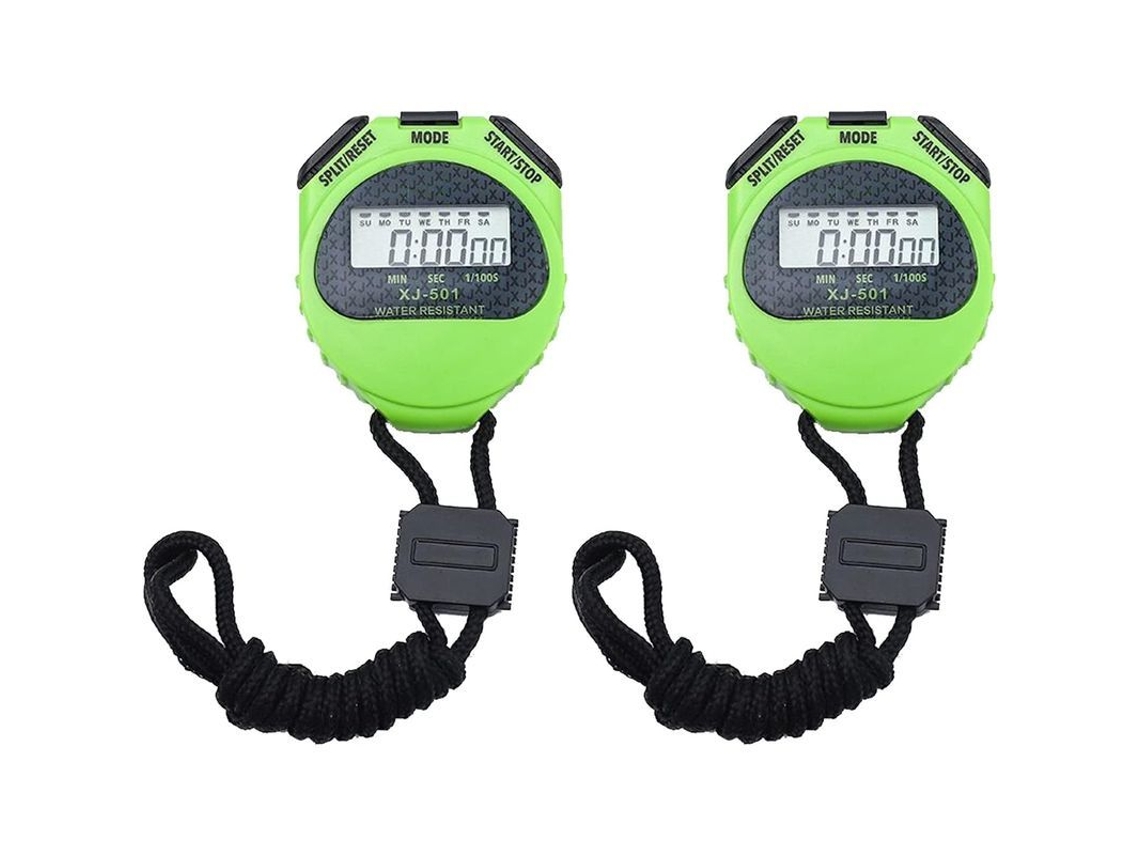 Cronômetro Digital Deportivo Impermeable Con Temporizador Regresivo, Pantalla Grande Y Memoria De 2 Canales Para Running Y Natación