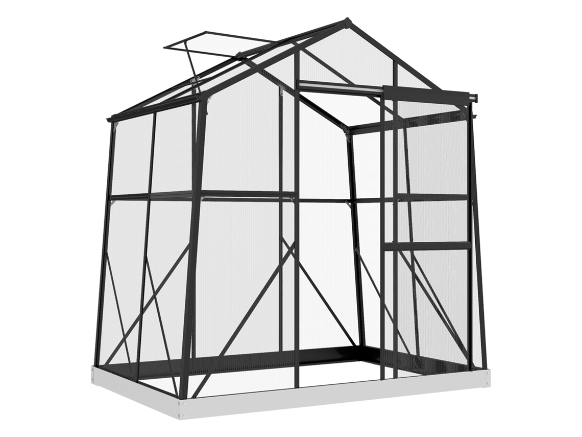 Estufa/canastro Frio, Resistente Às Intempéries, 192 X 131 X 203 Cm, Preto