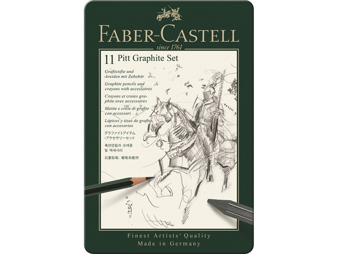 Conjunto de Lápis FABER-CASTELL Pitt 112972 11 Peças