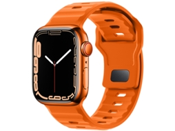 Bracelete Para Apple Watch 42/44/45/46/49mm Laranja Escuro Cuich