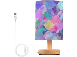 Luminária De Mesa Mnsruu Para Quarto E Sala Estar, Luminárias De Cabeceira Coloridas Em Estilo Marroquino Indiano Com