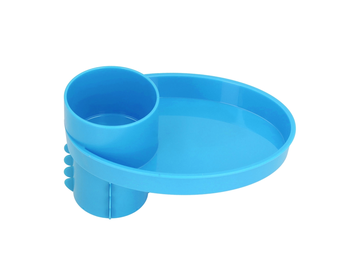 Conjunto de copo giratório para carro com bandeja para alimentos, inclui prato para lanches de bebê e suporte para copo.