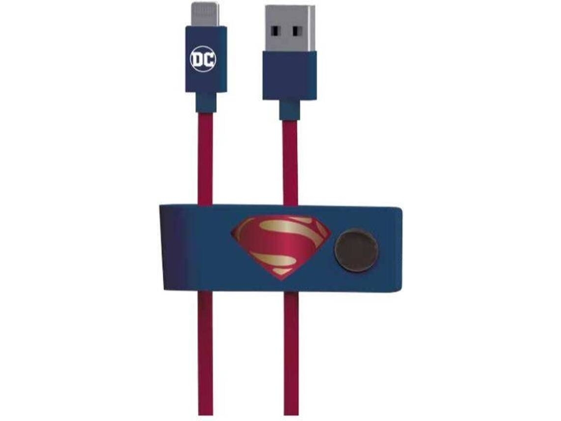 Cabo TRIBE Superman (USB - Lightning - 1.2m - Vermelho)