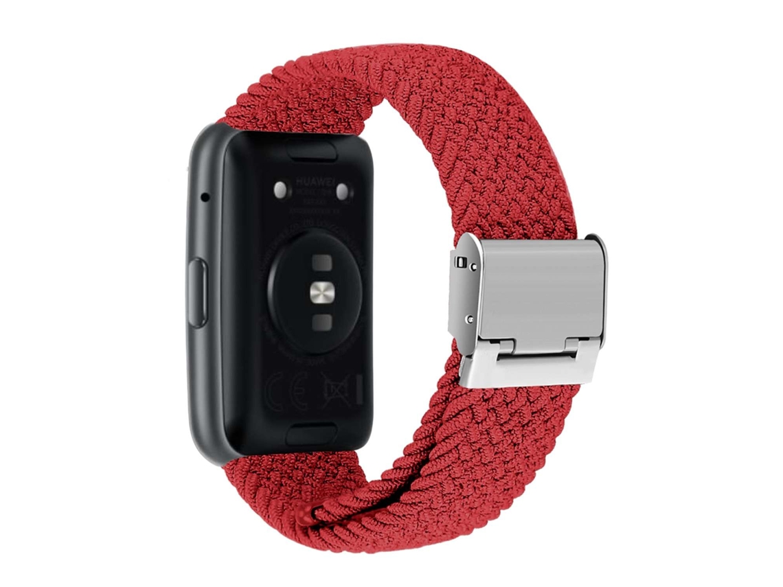Bracelete Pulseira Entrançada Flexível para Huawei Watch Fit 2 Vermelho