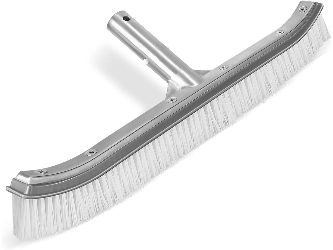Escova de Limpeza AQUAFORGE para Piscina 117 cm Alumínio Nylon para Paredes Fundo Degraus e Azulejos
