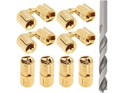 Conjunto De 8 Dobradiças Latão Para Armários, Com Encaixe De 10mm, Instalação Invisível Com Broca Inclusa, Ideais Para