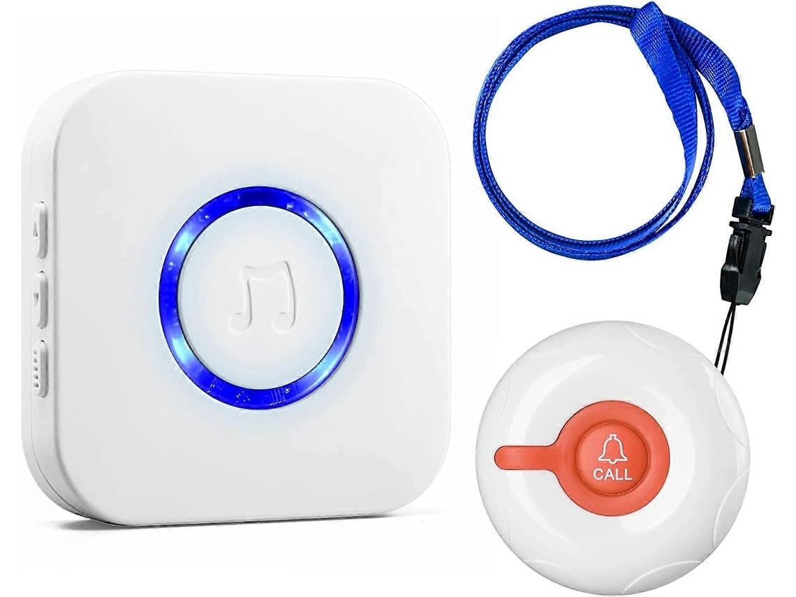 Botão de Alarme para Idosos, Pager Sem Fio para Cuidadores de Idosos em Casa. Brilvibera_ptg