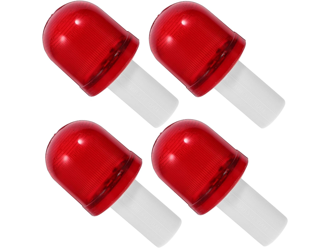 Luzes De Sinalização Em Cones Trânsito Toyvian, 4 Peças, Pp Vermelho, Instalação Rápida, Adequadas Para Segurança Em