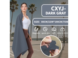 Toalha De Praia Com Fixação Magnética Para Atividades Externas. 80×190cmcinza Escuroczhhmart