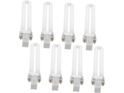 Lâmpada UV de 9W para unhas em vidro branco, pacote com 8 unidades para secadores de gel.