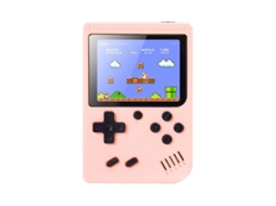 Console Portátil Retrô com 500 Títulos Clássicos, Rosa AQUAFORGE