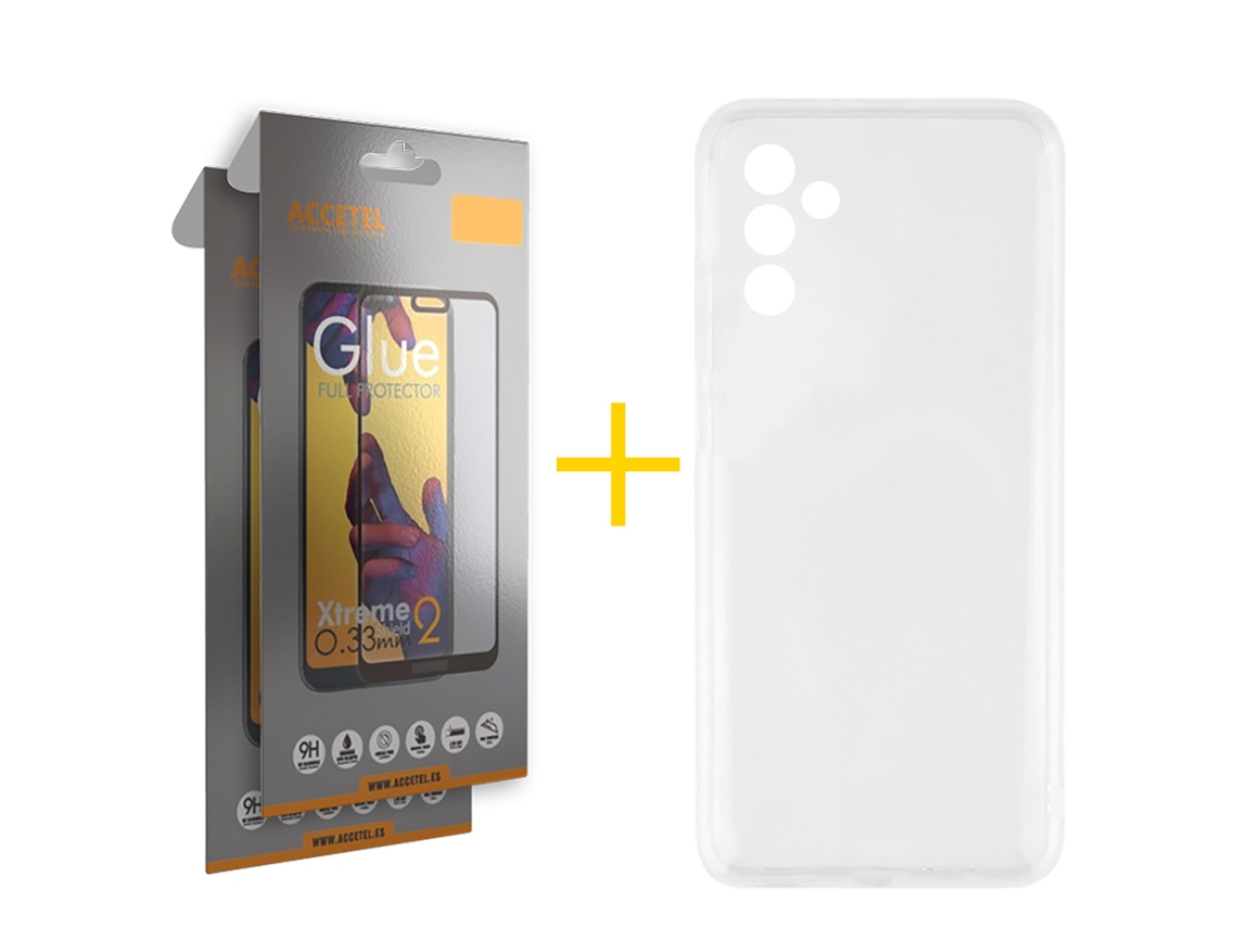 Pack 2 X Película De Vidro Temperado Full Capa Accetel Samsung Galaxy A05s 5g Silicone Líquido Transparente Clear