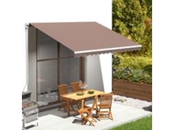 Vidaxl Tecido De Substituição Para Toldo Castanho 4x3 M Poliéster