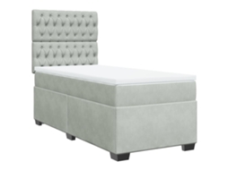 Box Spring Bed, Box Spring Beds Vidaxl Cinzeto Veludo (100 X 200 Cm)