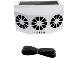 Ventilador Solar Para Carro, Ventilador De Janela, Ventilador De Cabine, Corpo Retangular Com Três Saídas Frontais
