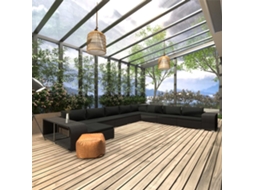 Vidaxl 11 Pcs Conjunto Lounge De Jardim C/ Almofadões Vime Pe Preto