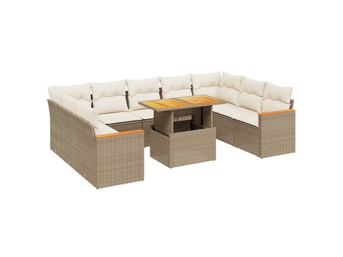 Garden Sofa Set, Garden Sofa Sets Vidaxl Bege Rattan / Vime (n/a)