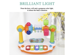 Teclado Eletrônico Multifuncional com Luzes, Perfeito para a Educação Infantil e para Ouvir Música.inglês CHENNNLS