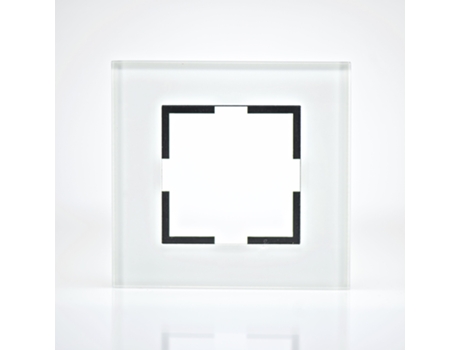 Placa de Acabamento de Vidro Branco 1 Post 84X87X10Mm