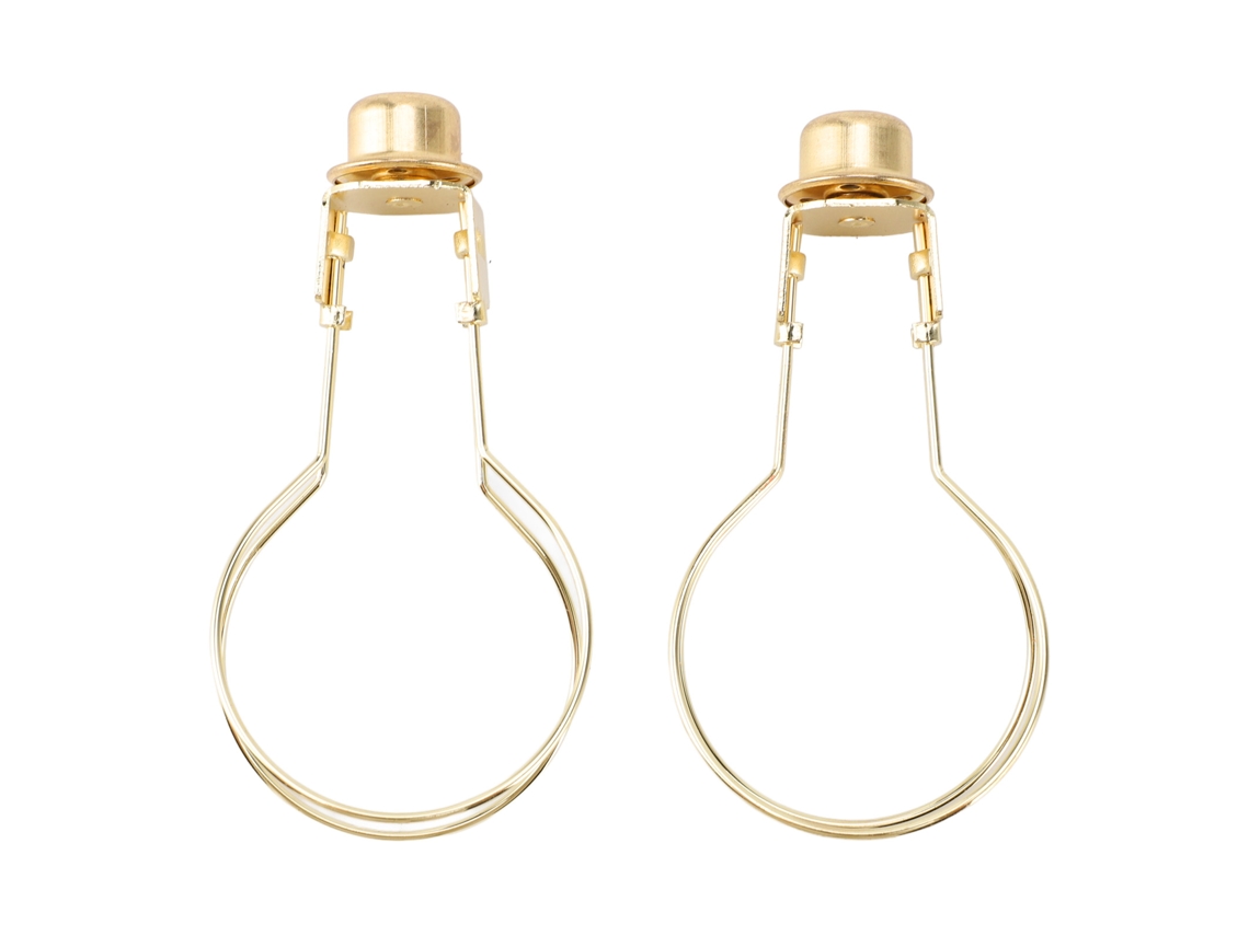 Adaptador Grampo Lâmpada Metal Antirrust Topo Decorativo Mesa Piso 2pcs Dourado | S/MARCA