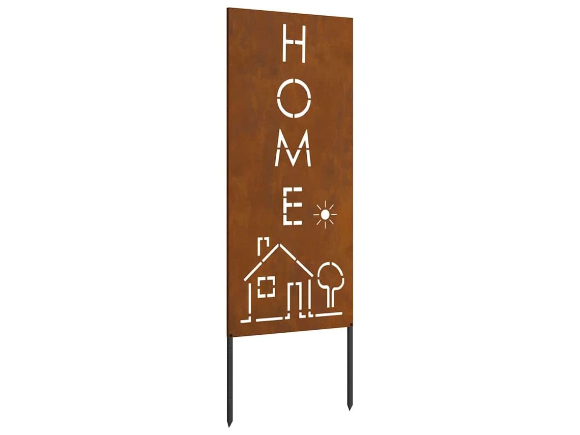Conjunto 1 Tela De Jardim Vidaxl Castanho Aço (50 X 140 Cm)