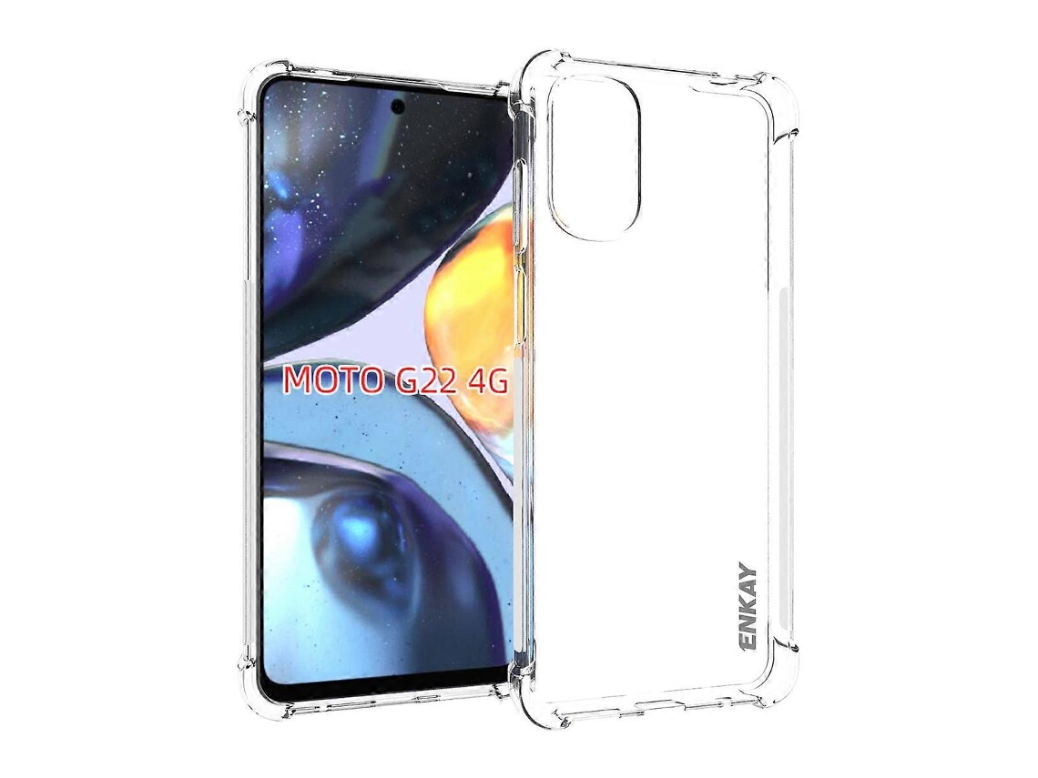 Capa De Tpu Transparente À Prova De Choque Para Motorola Moto G22 4g Enkay