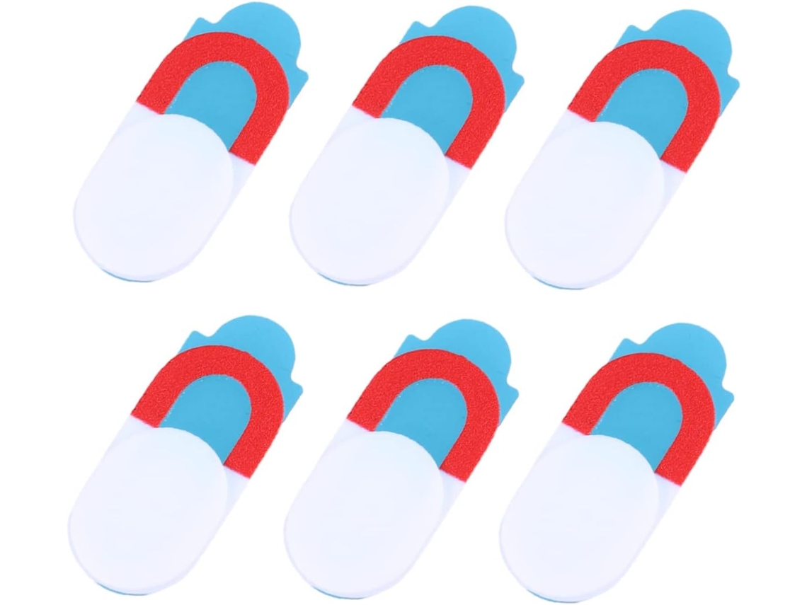 Conjunto De 6 Peças De Protetores Deslizantes De Segurança Para Webcam, Capas Protetoras Para Smartphones E Laptops, Branco Gokoco