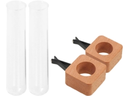 Conjunto De 2 Clips Para Vaso De Carro Em Madeira E Vidro