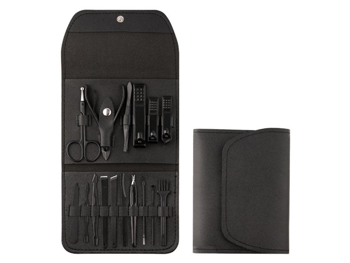 Lurelia Kit De Manicure E Pedicure 16 Em 1 Com Estojo Viagem Couro