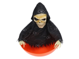 Primerox tigela de Frutas Caveira Fantasma Brilhante com Som Elétrico Decorativo de Festa Assustadora