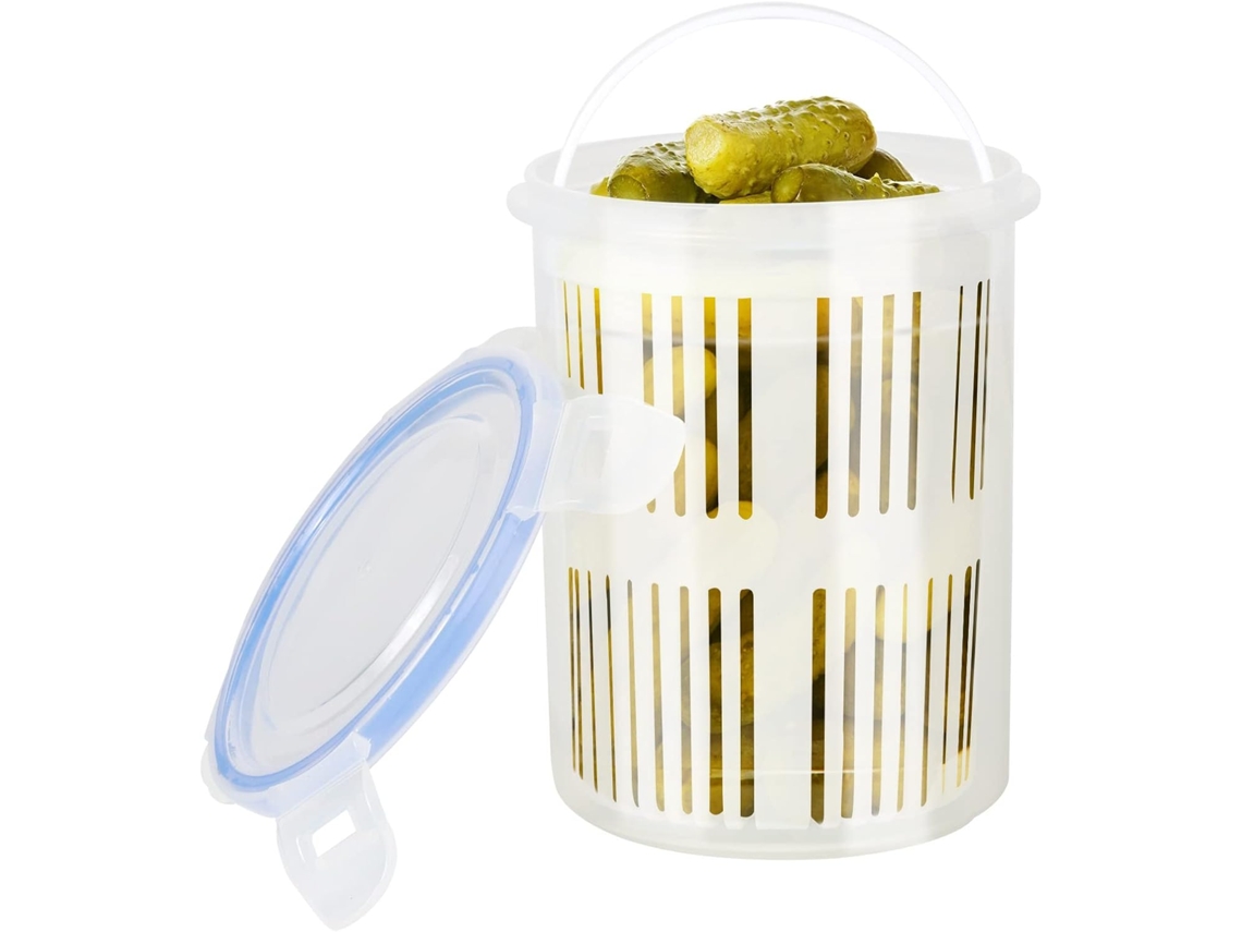Pote Para Conservas Luqeeg Com Escorredor, Design Multifuncional, Recipiente Hermético Para Alimentos Como Picles E