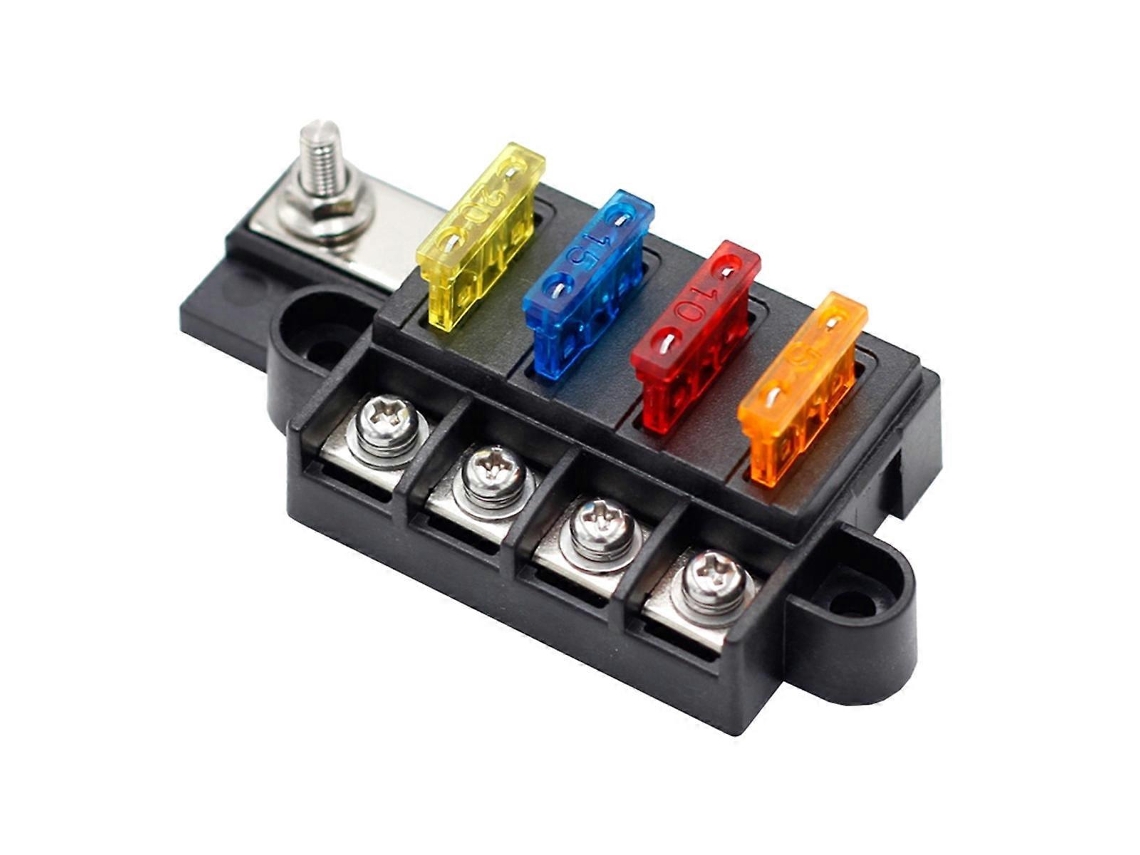Caixa De Fusíveis De Lâmina Para Carro, Barco, Marinho, 4 Vias, 12 32 V, Fusível De 4 Circuitos Slowmoose