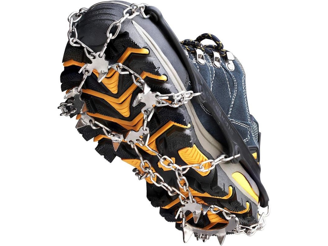 Crampones De Acero Inoxidable Con Cadena De Soldadura Para Snowboard 19 Dientes Talla Xl